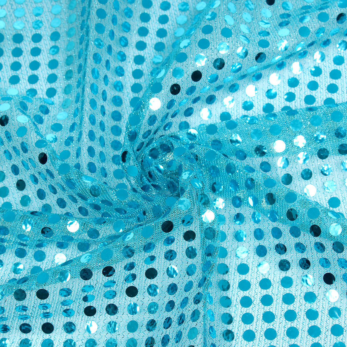 Отрез для рукоделия, сетка с пайетками, цвет бирюзовый, 47,5 × 50 см лузы классик в 3 силумин сетка 6шт 06303