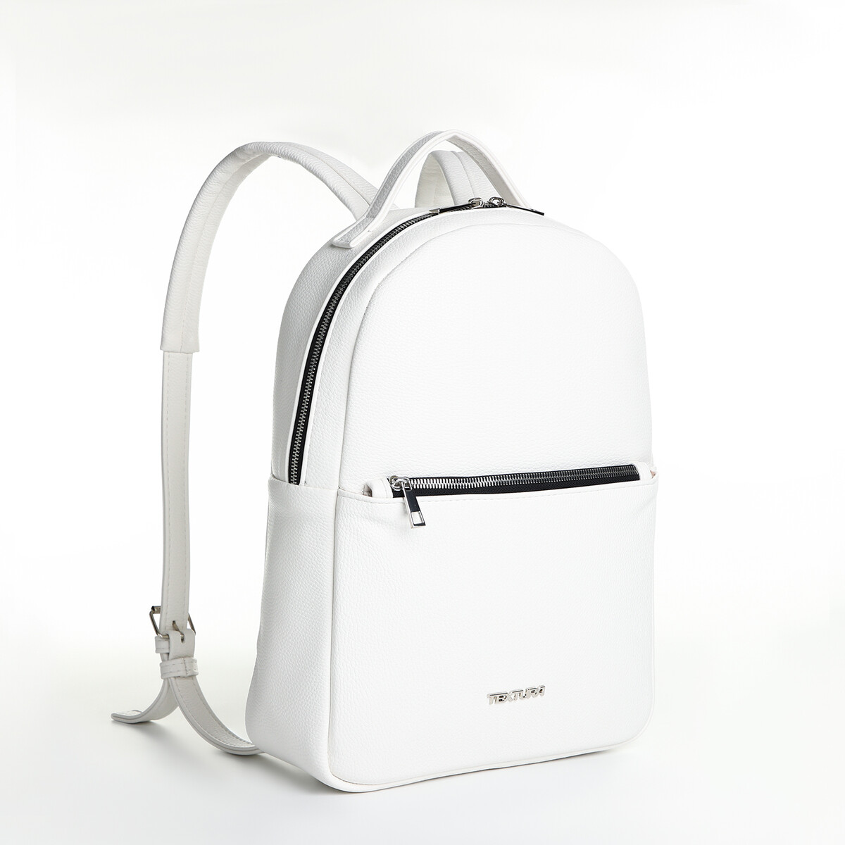 Рюкзак на молнии textura, наружный карман, цвет белый TEXTURA