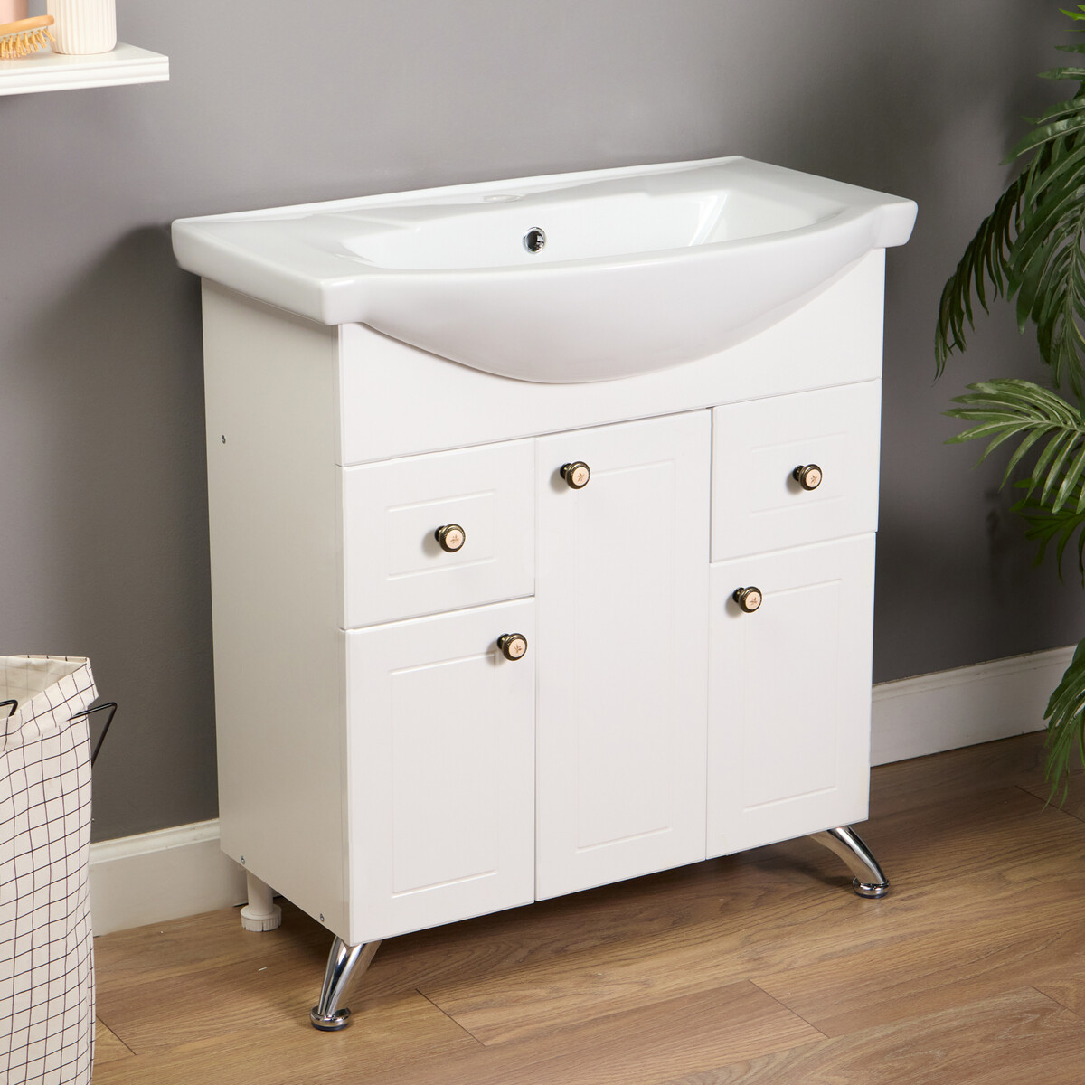 

Комплект мебели для ванной: тумба, Белый