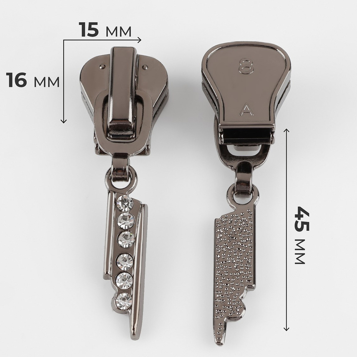 

Бегунок для молнии, Черный