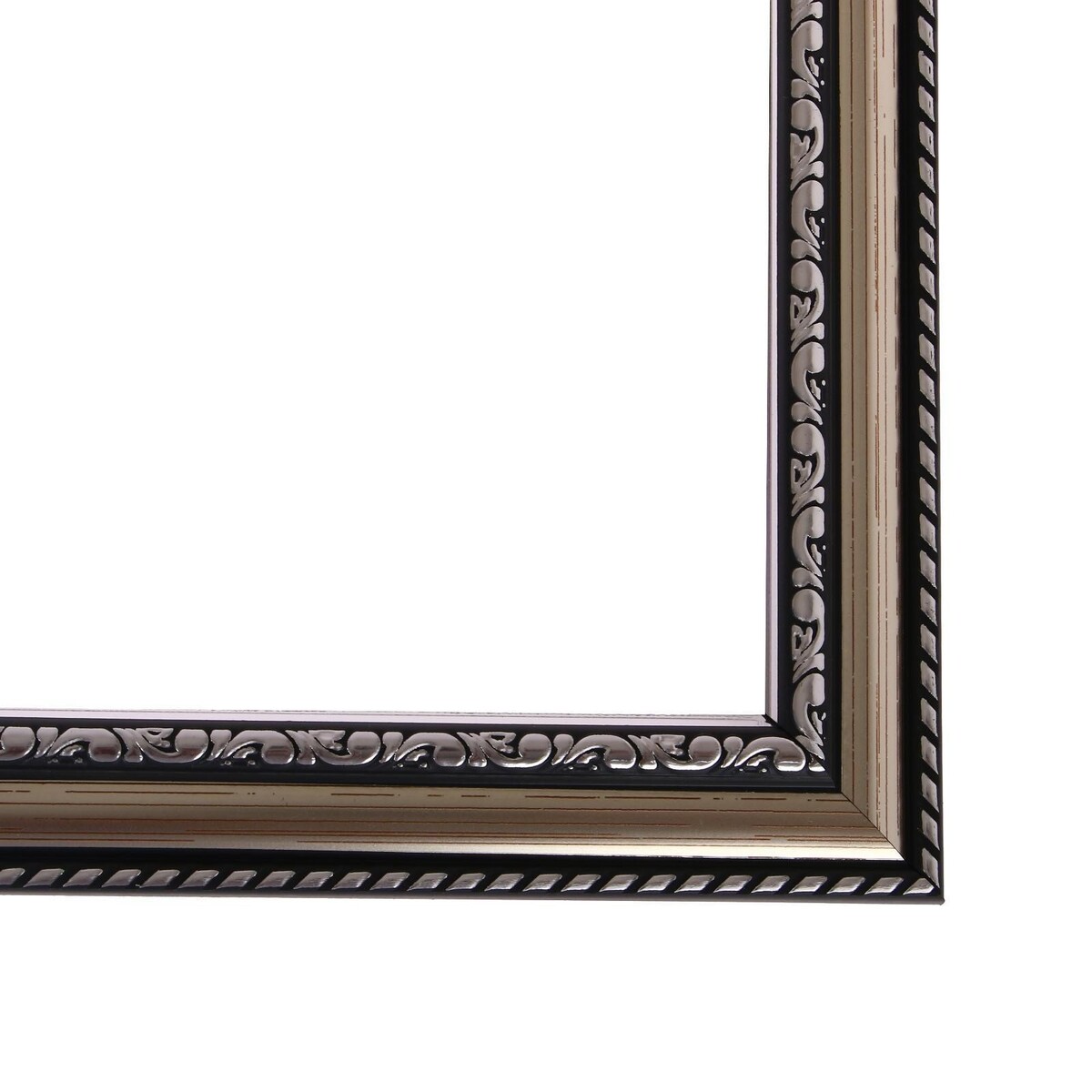 Рама для картин (зеркал) 21 х 30 х 2,8 см, пластиковая, calligrata 6448, серебристый Calligrata, цвет черный 010780840 - фото 4