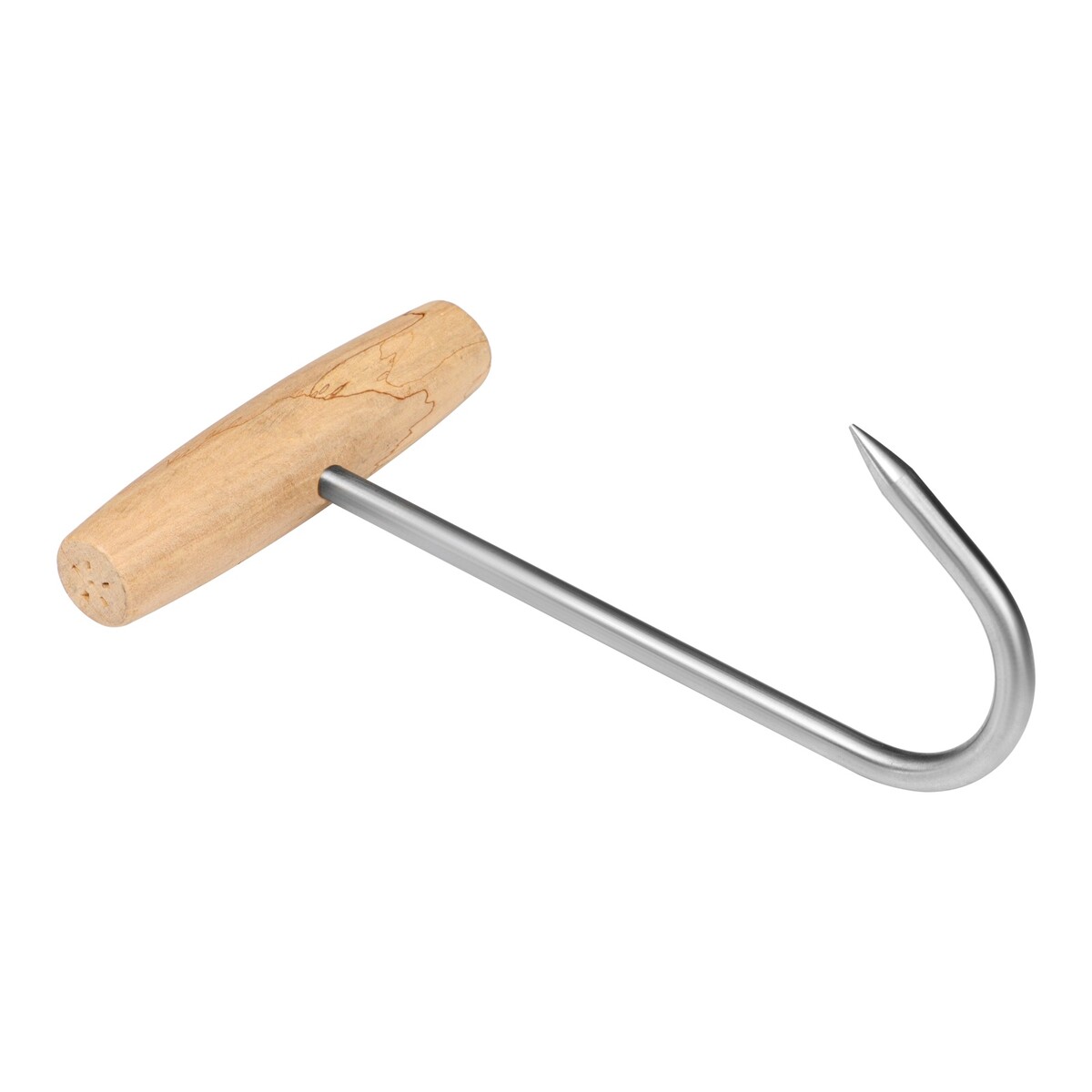 Обвалочный крюк для мяса, 18см, с деревянной ручкой крюк для мяса тройной 28см