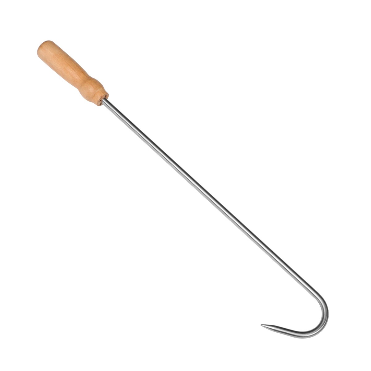 Крюк для мяса универсальный, 49см, с деревянной ручкой топорик кухонный для мяса сarbon с деревянной ручкой