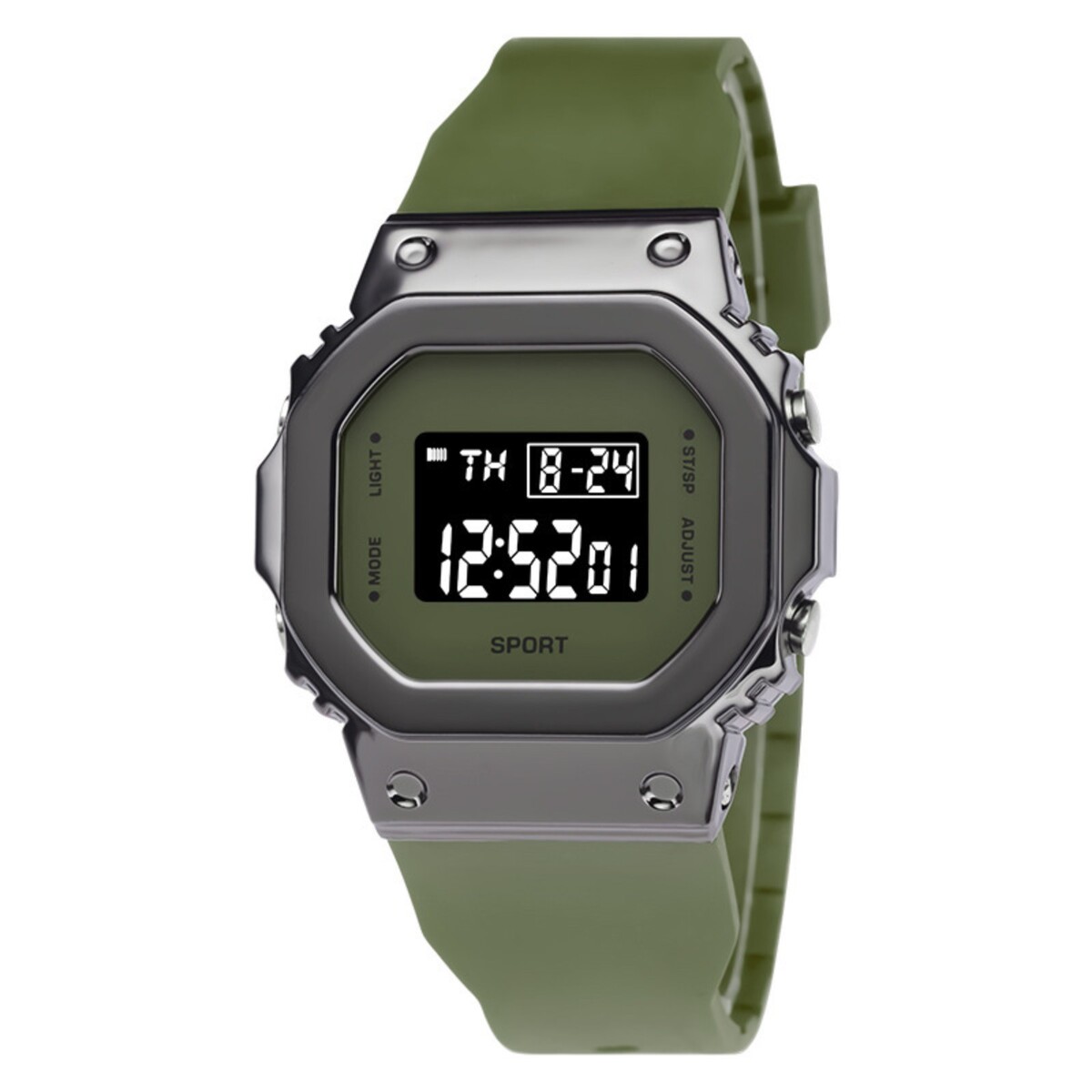 Часы наручные электронные sport, ремешок силикон, зеленые часы наручные женские d 2 см ремешок силикон l 25 см зеленые