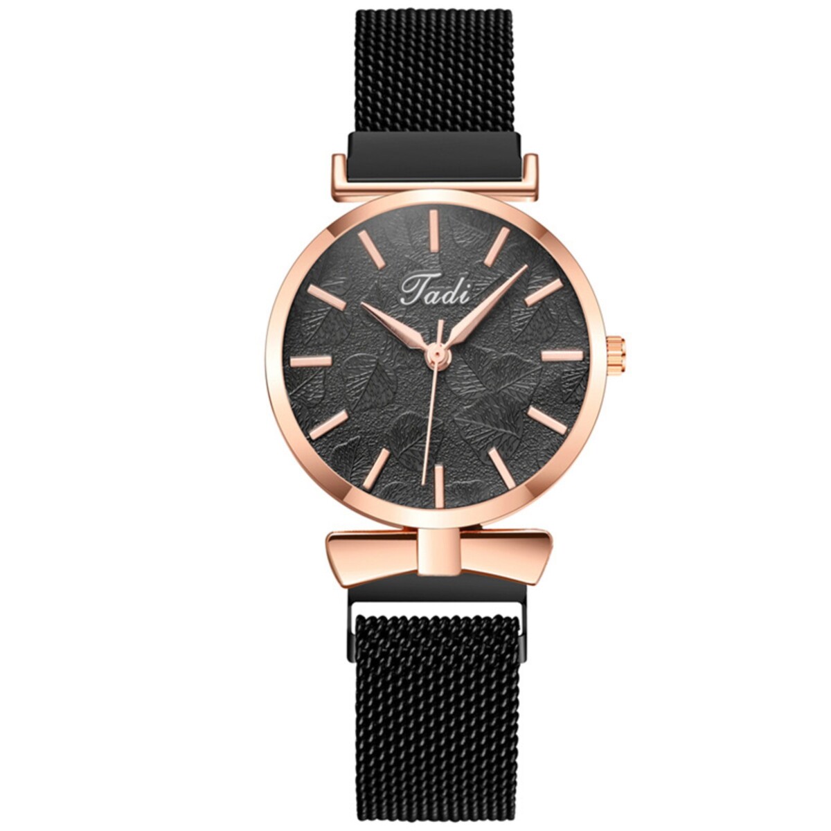 Часы наручные женские, d-3.2 см, магнитный браслет, черные футляр под браслет цепочку часы