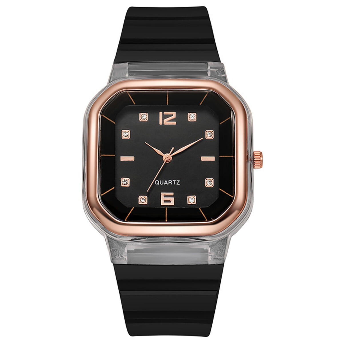 Часы наручные женские, 4.1 х 4.1 см, ремешок силикон, черные часы наручные женские d 3 2 см магнитный браслет черные