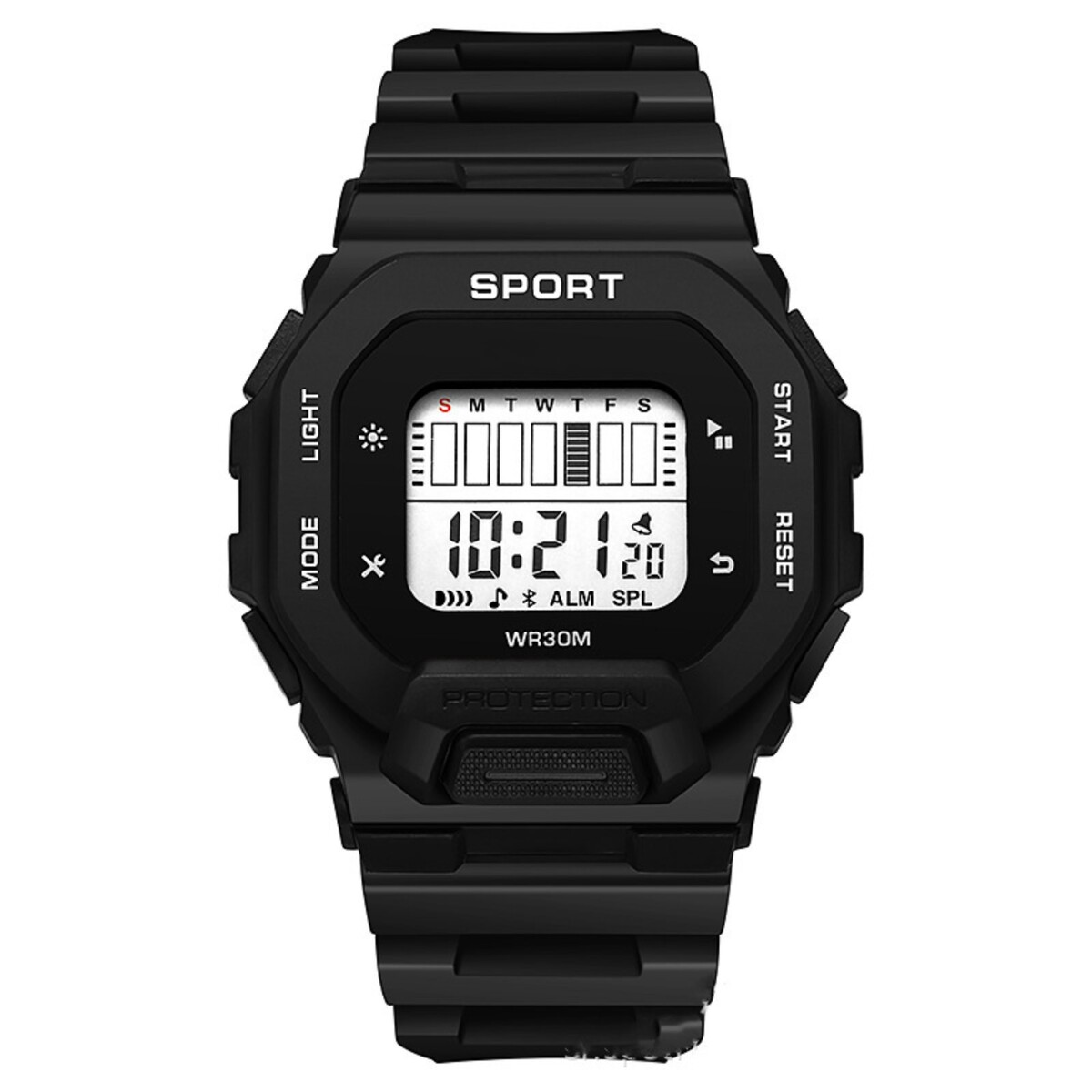 Часы наручные электронные, d-4.5 см, с будильником, черные умные часы prolike plsw5500bk1 черные