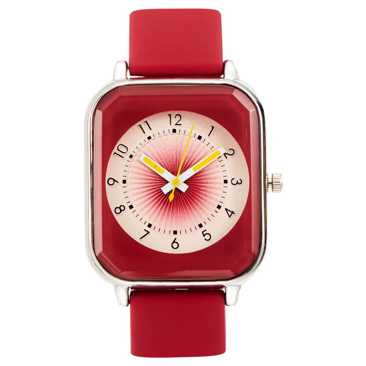 Часы наручные женские, d-2 см, ремешок силикон l-25 см, красные часы наручные женские d 5 см ремешок силикон черные
