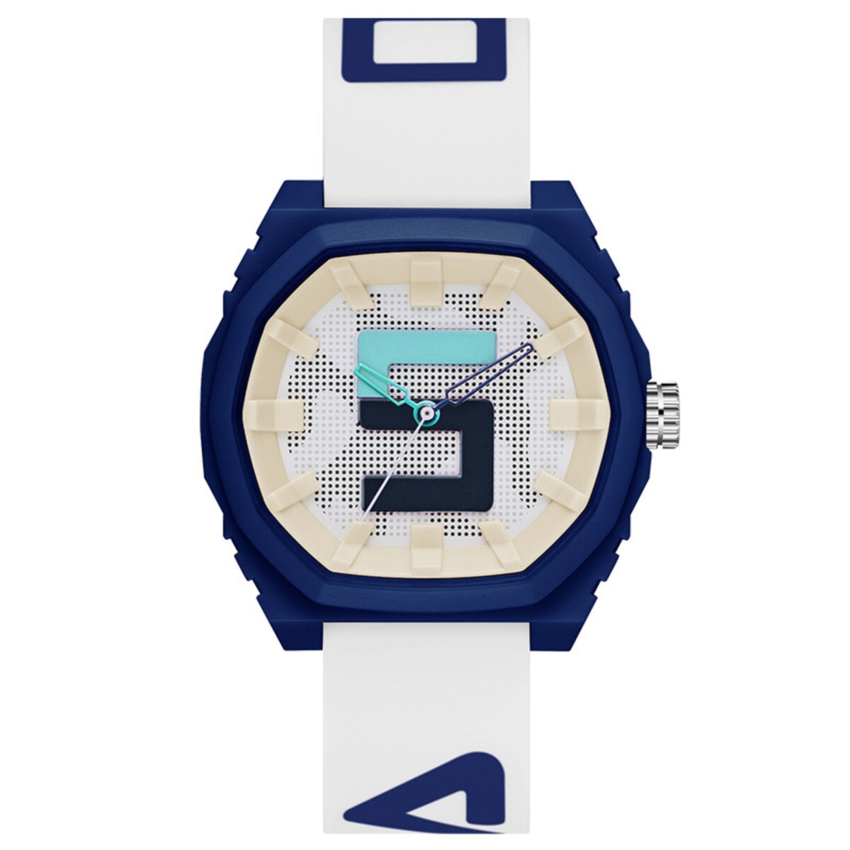 Часы наручные d-4.6 см, водонепроницаемые, ремешок силикон, синий циферблат No brand