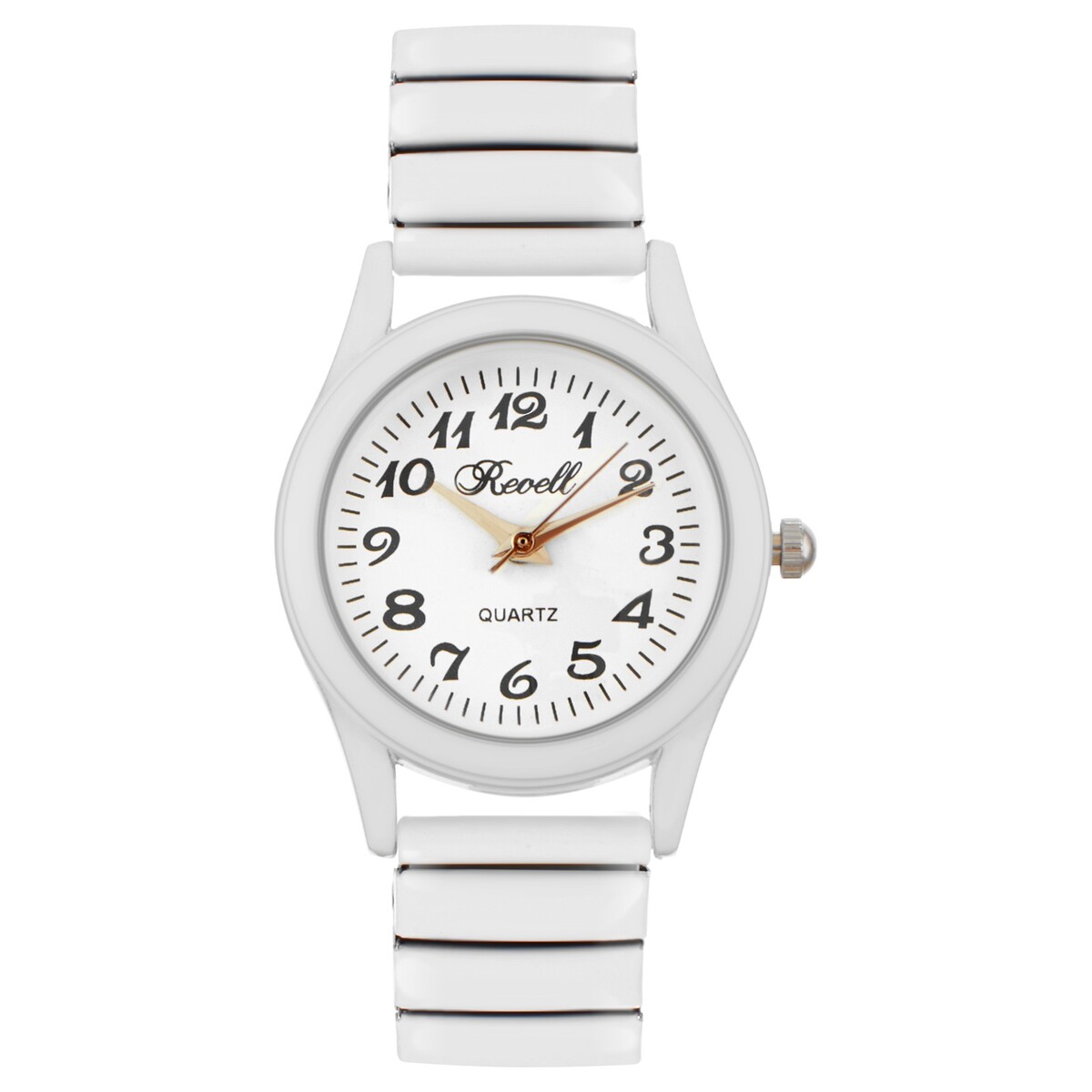 Часы наручные женские, d-2.8 см, ремешок металл, белые
