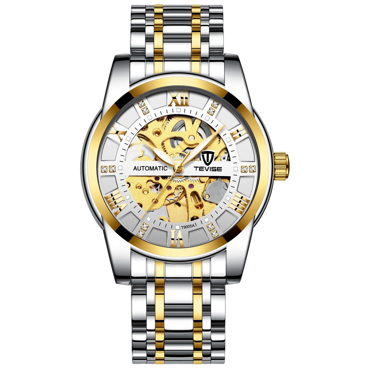 Часы наручные механические мужские, d-4.1 см, 3 атм, светящиеся, серебро часы наручные мужские d 4 2 см серебро