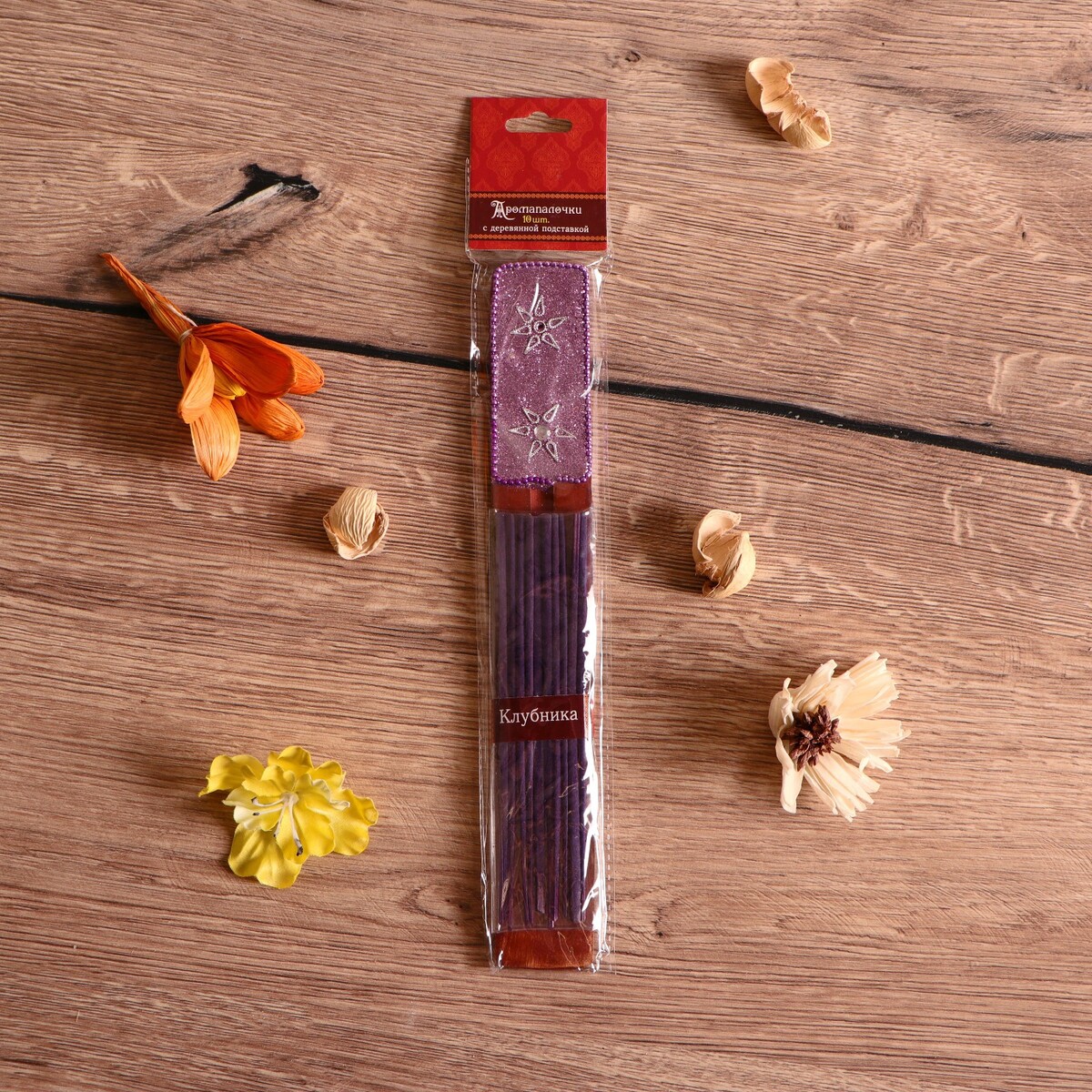 Набор karma 10 палочек с деревянной подставкой клубника подставка для подогрева блюд 20×20×8 см с деревянной подставкой