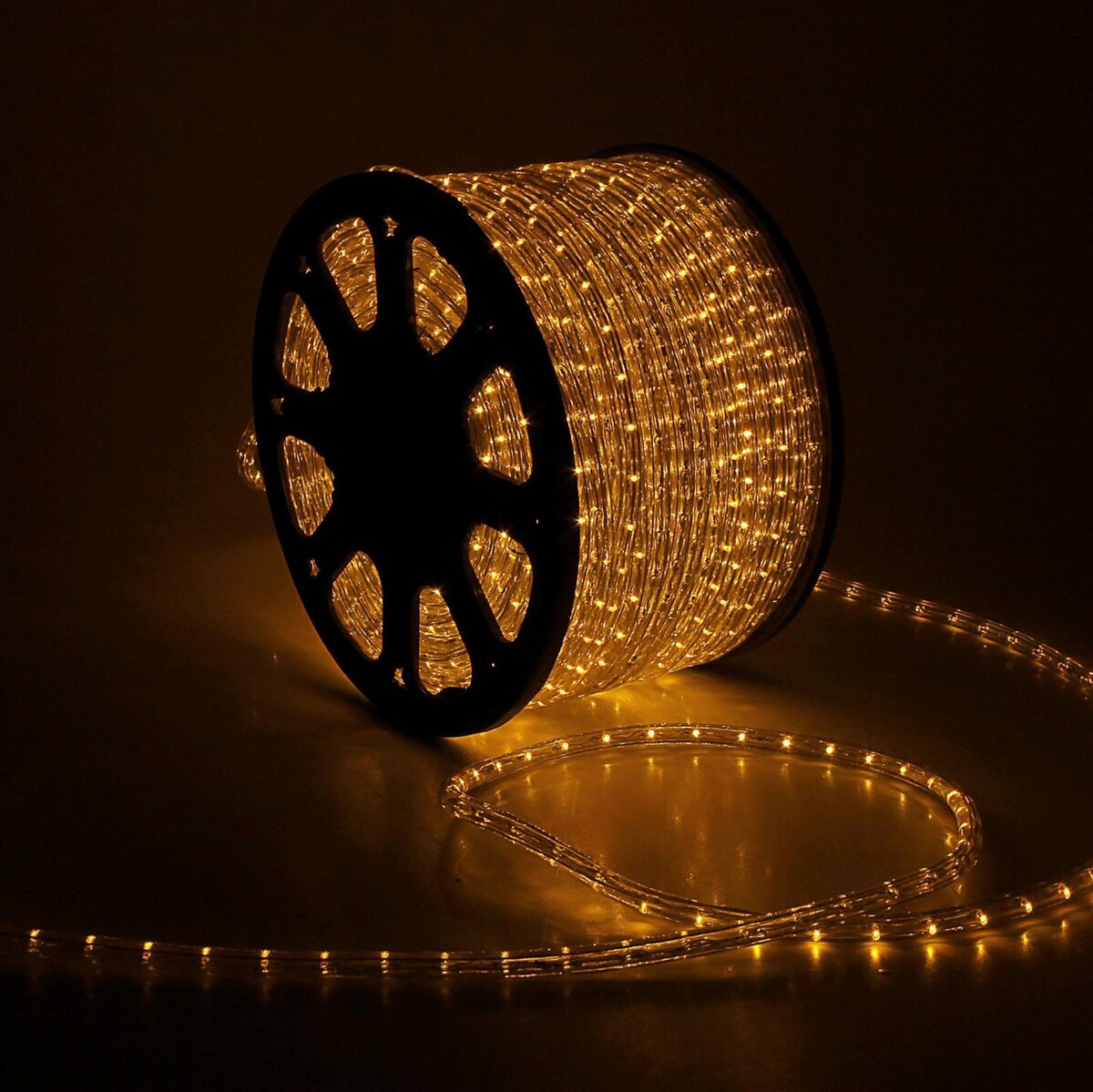 Световой шнур luazon lighting 13 мм, ip65, 100 м, 36 led/м, 220 в, 3w, чейзинг, свечение желтое