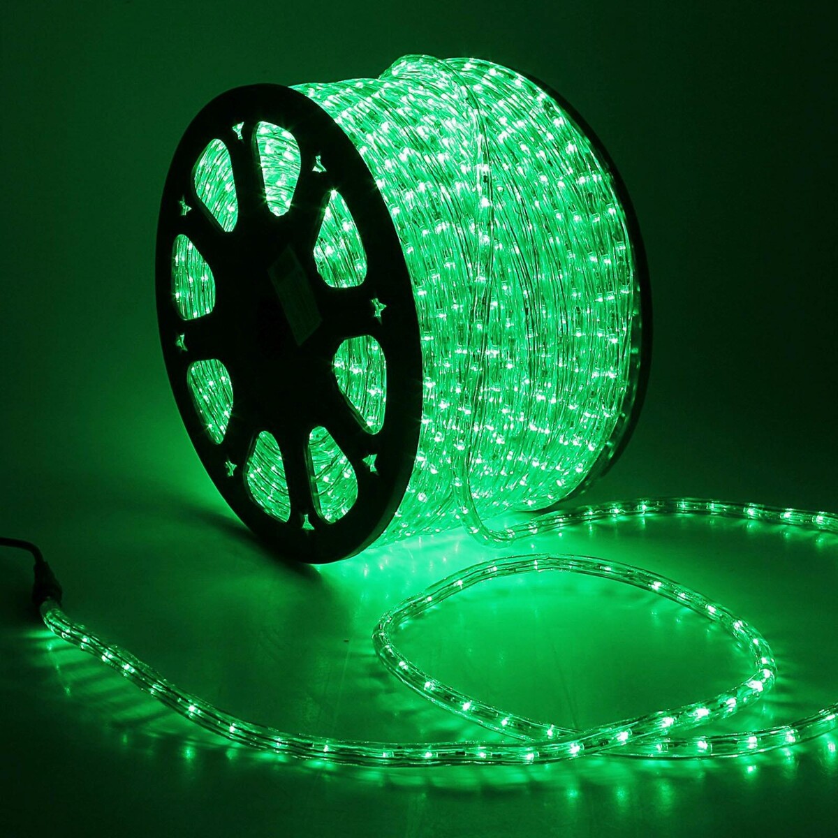 Световой шнур luazon lighting 13 мм, ip65, 100 м, 36 led/м, 220 в, 3w, чейзинг, свечение зеленое