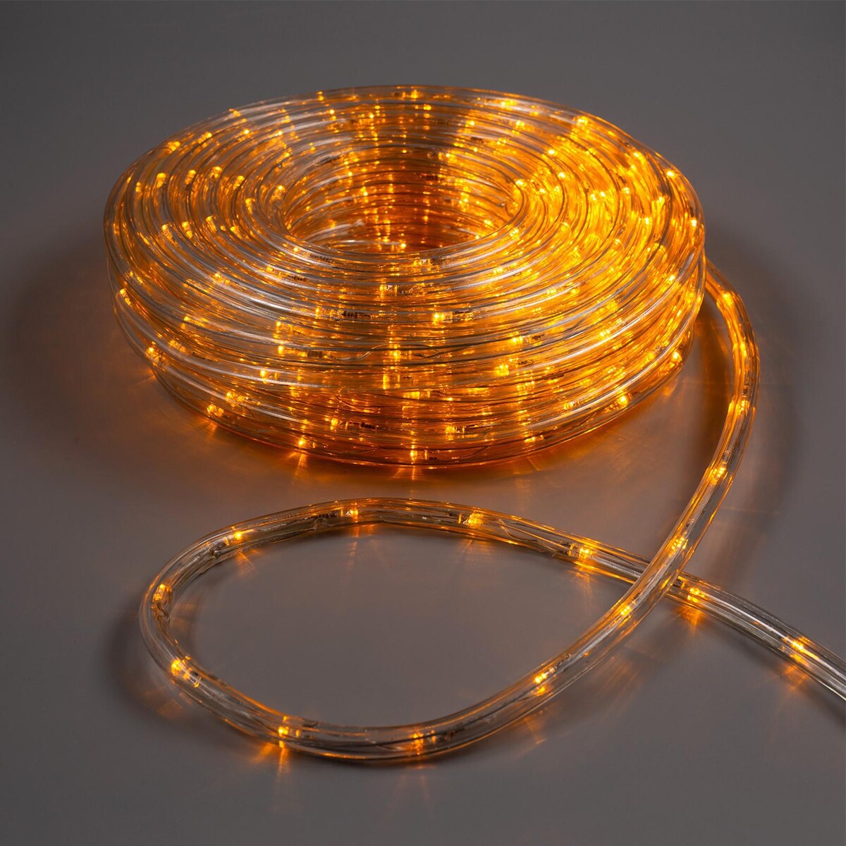 Световой шнур luazon lighting 10 мм, ip65, 20 м, 24 led/м, 220 в, 8 режимов, свечение желтое
