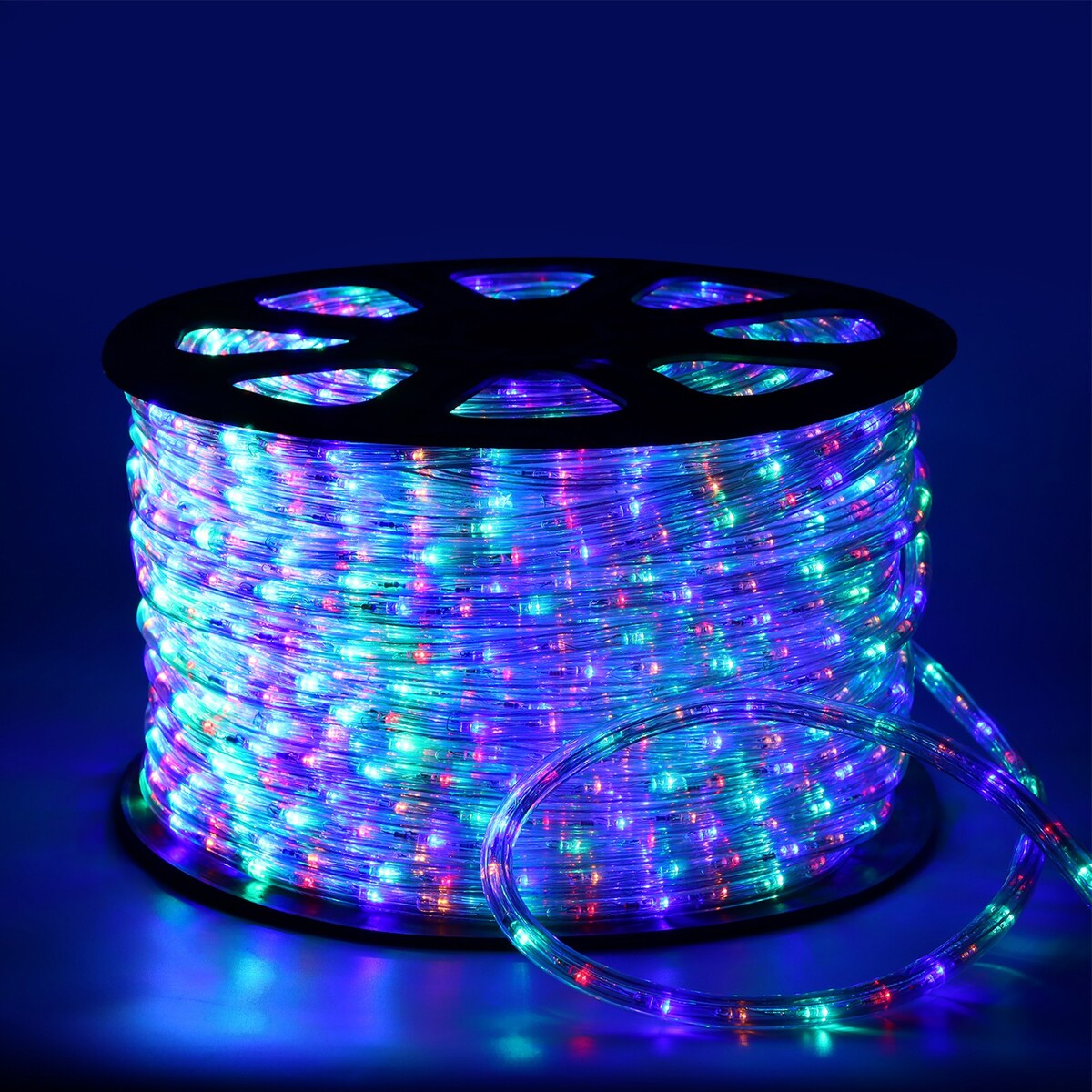 Световой шнур luazon lighting 13 мм, ip65, 100 м, 36 led/м, 220 в, 3w, чейзинг, свечение мульти Luazon Lighting