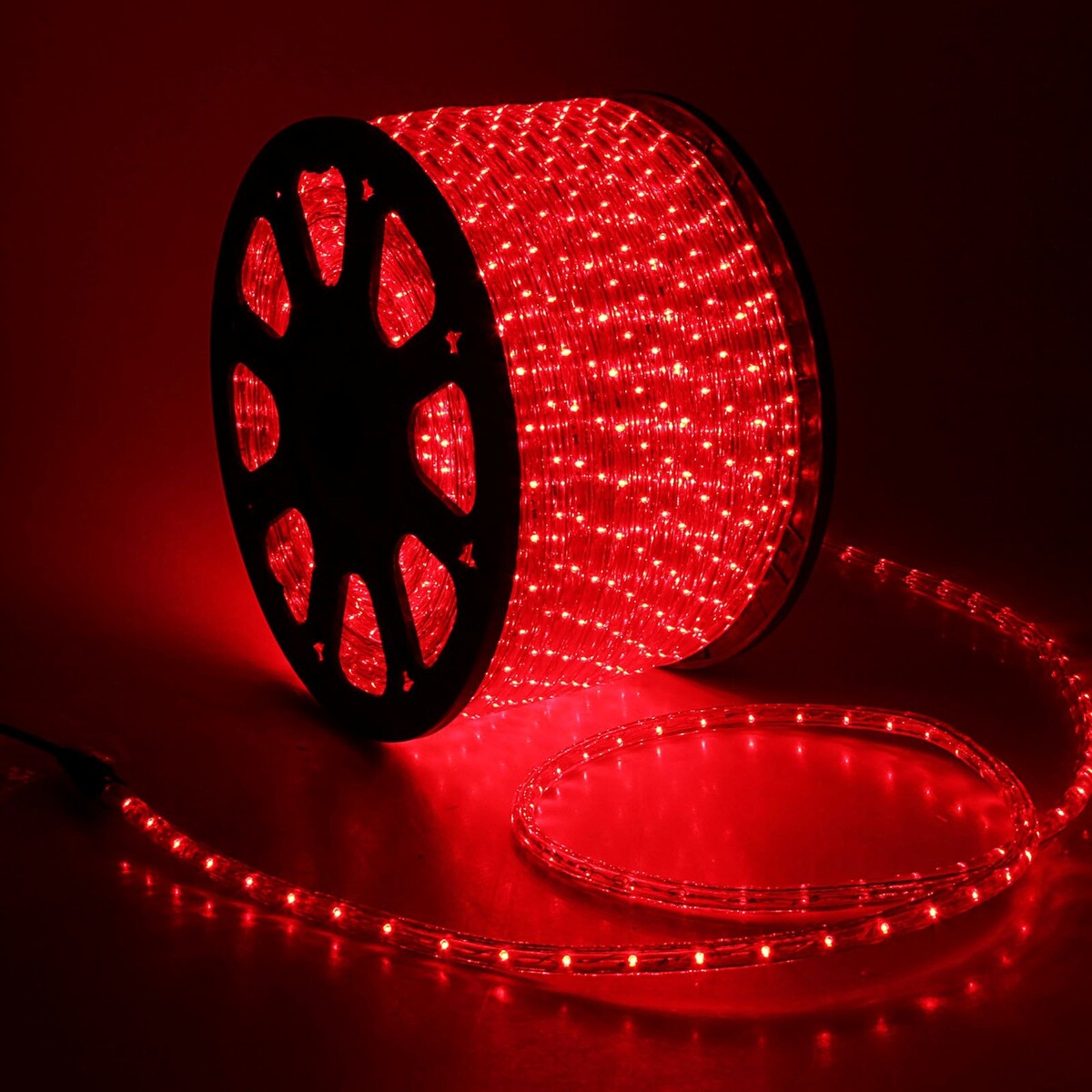 Световой шнур luazon lighting 13 мм, ip65, 100 м, 36 led/м, 220 в, 2w, постоянное свечение, свечение красное Luazon Lighting