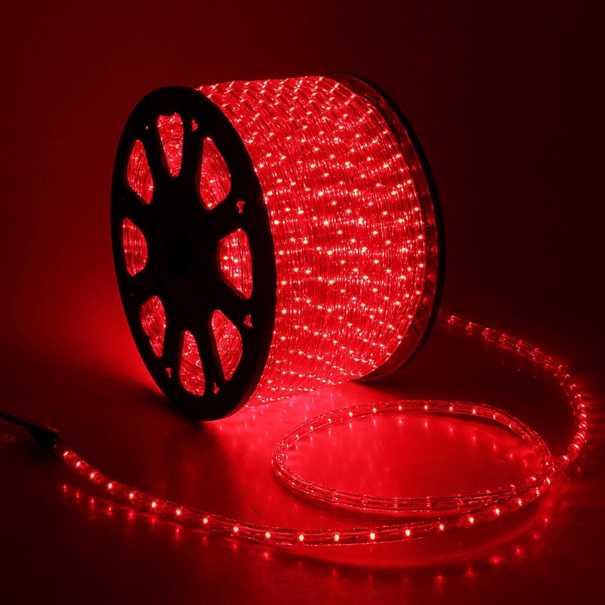 Световой шнур luazon lighting 13 мм, ip65, 100 м, 36 led/м, 220 в, 3w, чейзинг, свечение красное Luazon Lighting