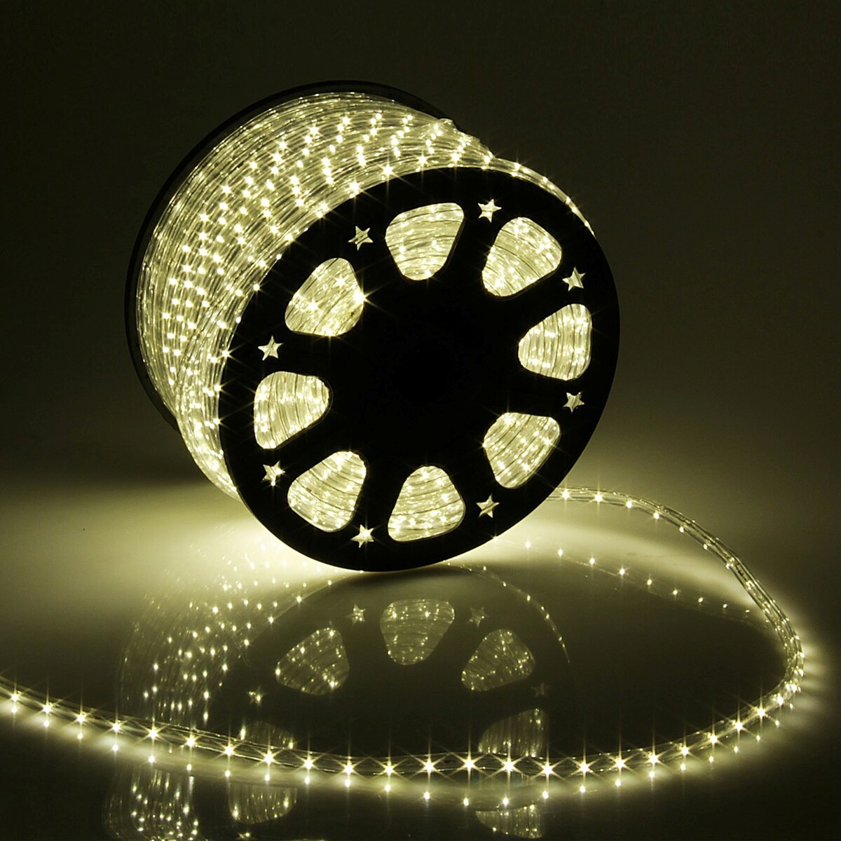 Световой шнур luazon lighting 13 мм, ip65, 100 м, 36 led/м, 220 в, 2w, постоянное свечение, свечение теплое белое