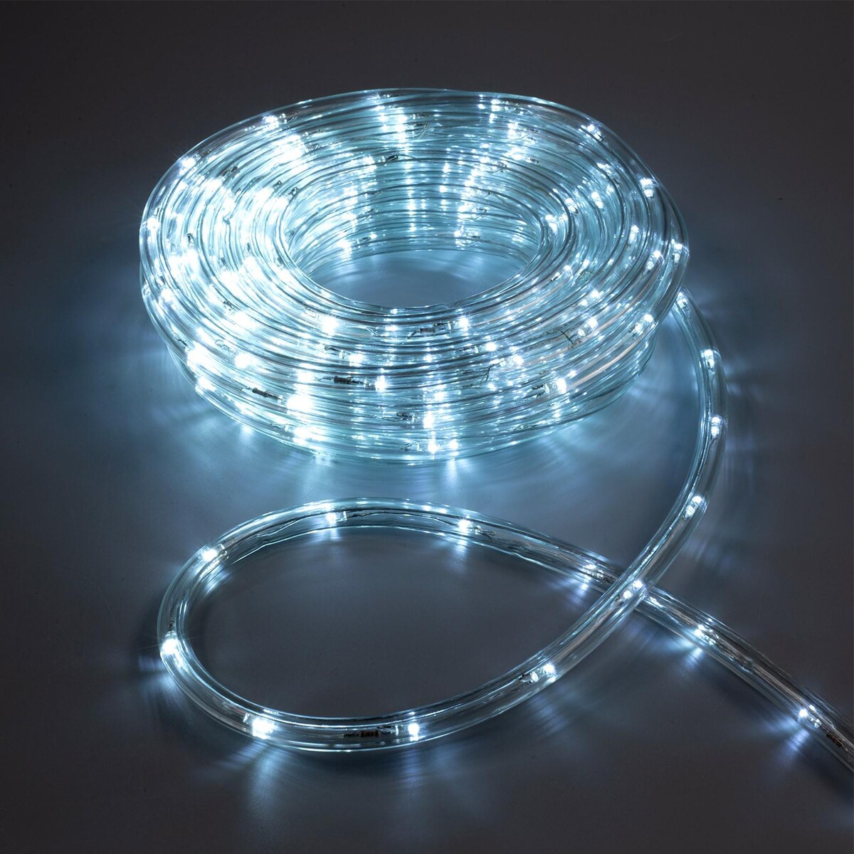 Световой шнур luazon lighting 10 мм, ip65, 10 м, 24 led/м, 220 в, 8 режимов, свечение белое luazon lighting led шнур круглый 8 режимов 5 м