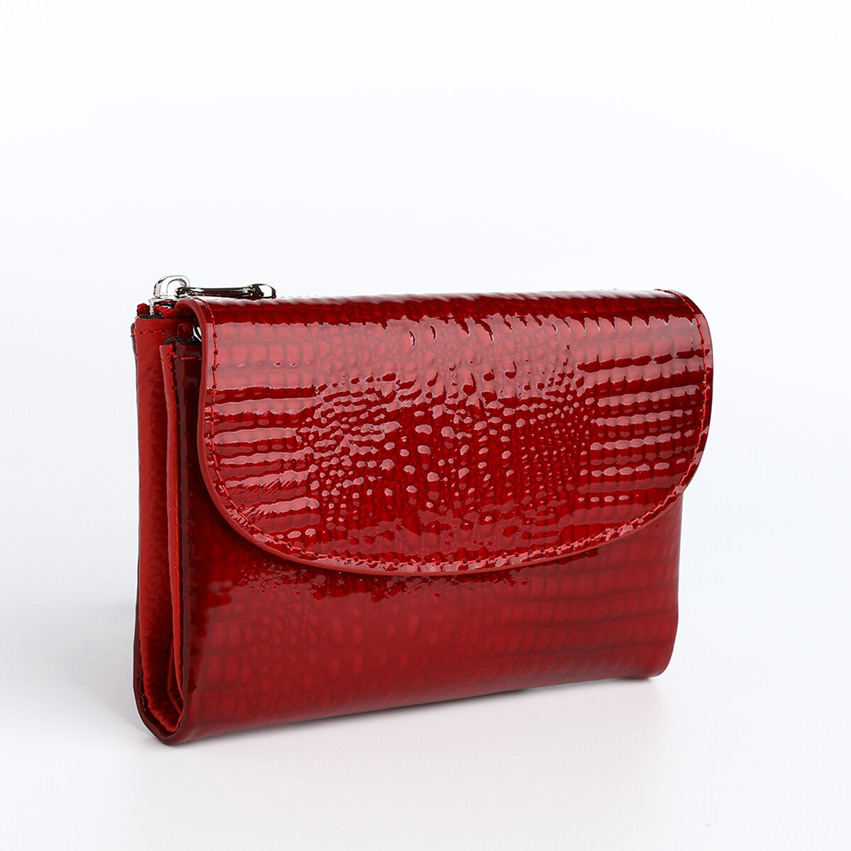 

Кошелек жен 10-03-01, 14*3*9 см, 1 отд, 2 н/к, д/карт, д/монет, на магните, красный