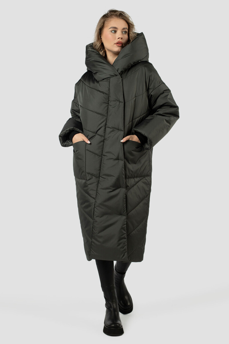 Куртка женская демисезонная (синтепон 200) EL PODIO, размер 48, цвет хаки