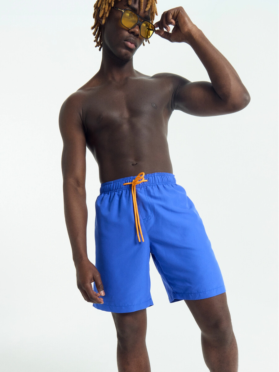 Шорты мужские спортивные Mark Formelle, цвет ультрамарин +оранжевый