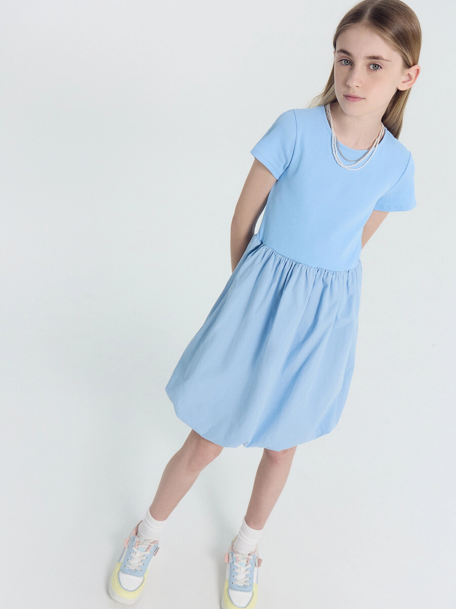 Платье для девочек в голубом цвете Mark Formelle, размер рост 122 см