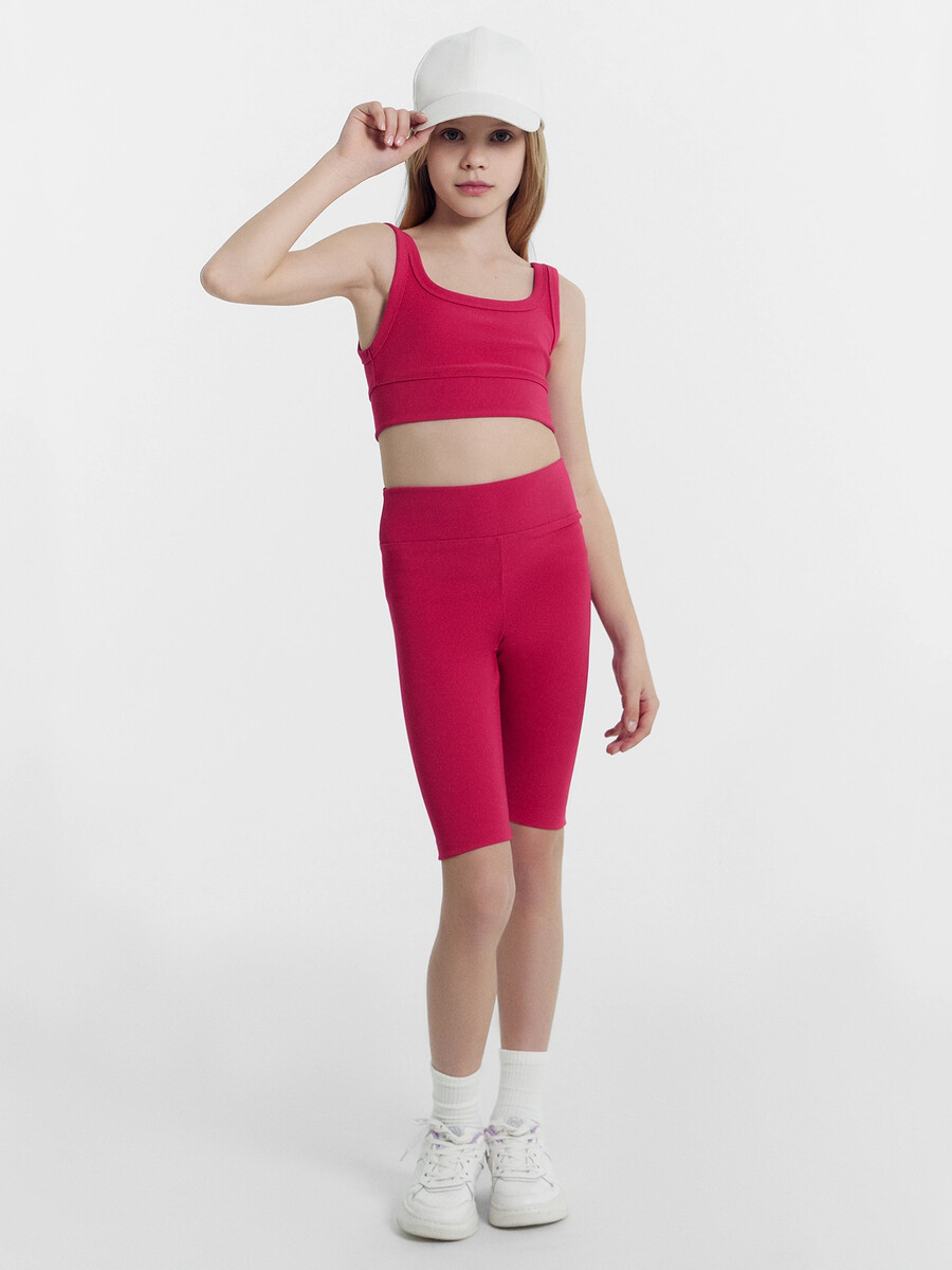 Шорты для девочек для занятий спортом розовые Mark Formelle, размер рост 122 см, цвет розовый