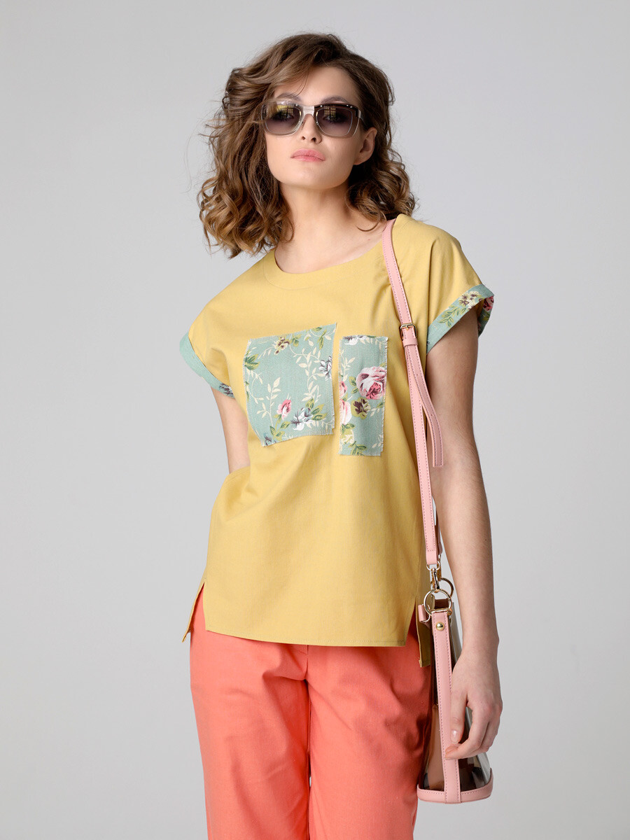 Блузка DizzyWay, размер 44, цвет желтый 010906620 - фото 4