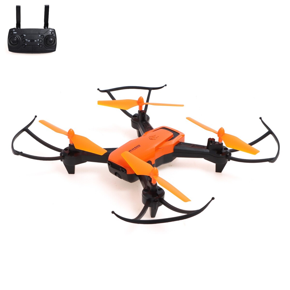 Квадрокоптер lh-x56wf, камера, передача изображения на смартфон, wi-fi, цвет оранжевый No brand