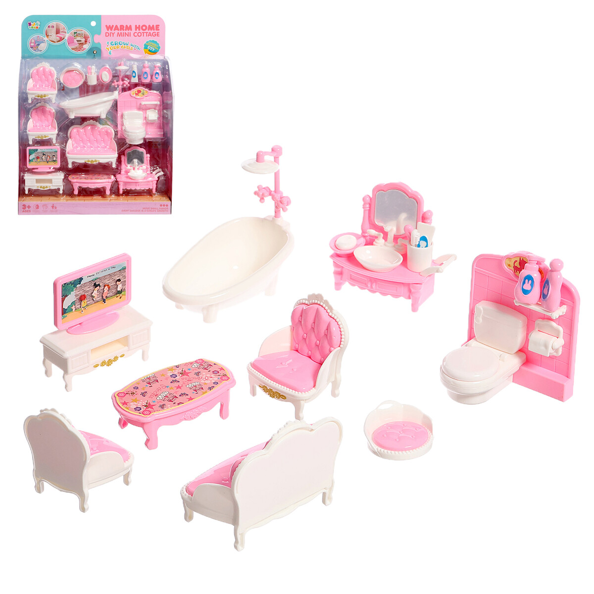 Набор мебели для кукол paremo набор мебели для кукол шик стол стулья