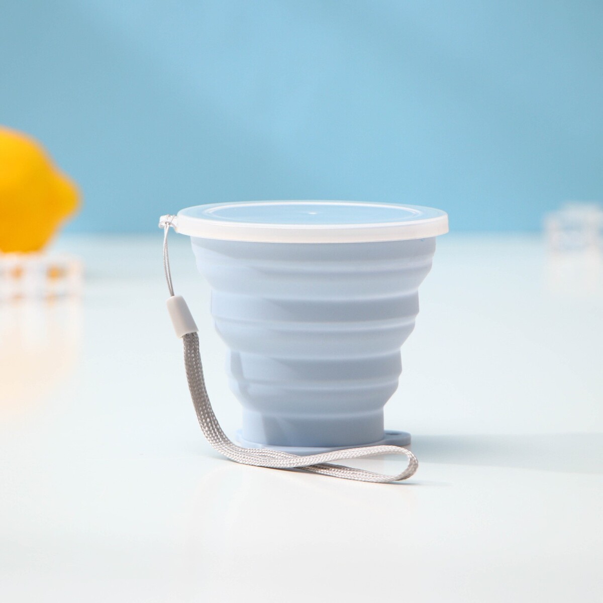 

Стакан складной с крышкой, Микс