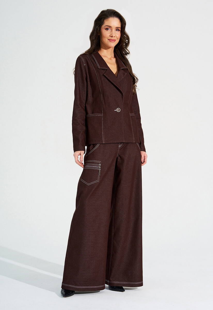 Жакет Dimma Fashion Studio, размер 42, цвет коричневый 011008872 - фото 4