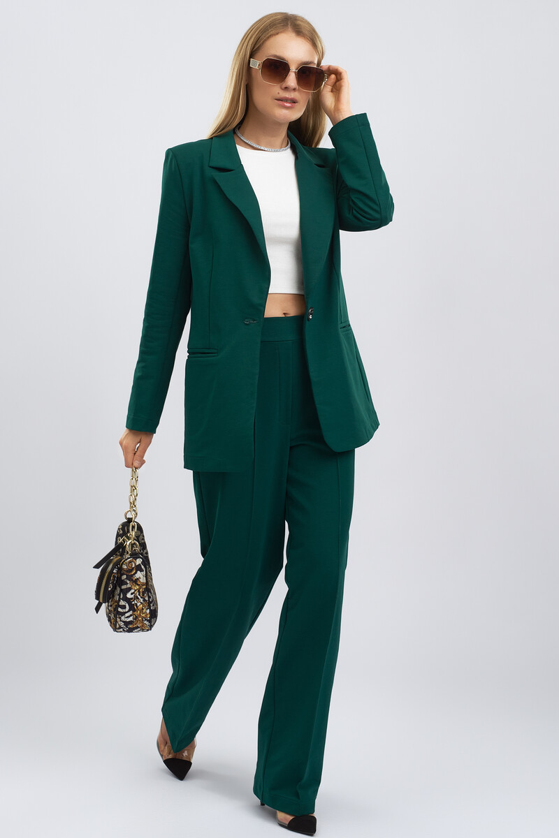 Костюм женский (жакет+брюки) Gipnoz, размер 46, цвет зеленый 011009782 - фото 3