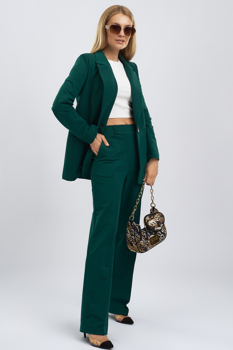 Костюм женский (жакет+брюки) Gipnoz, размер 46, цвет зеленый 011009782 - фото 2
