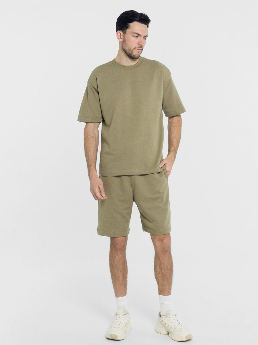 Комплект мужской (футболка, шорты) Mark Formelle, размер 46, цвет хаки 011023882 - фото 4