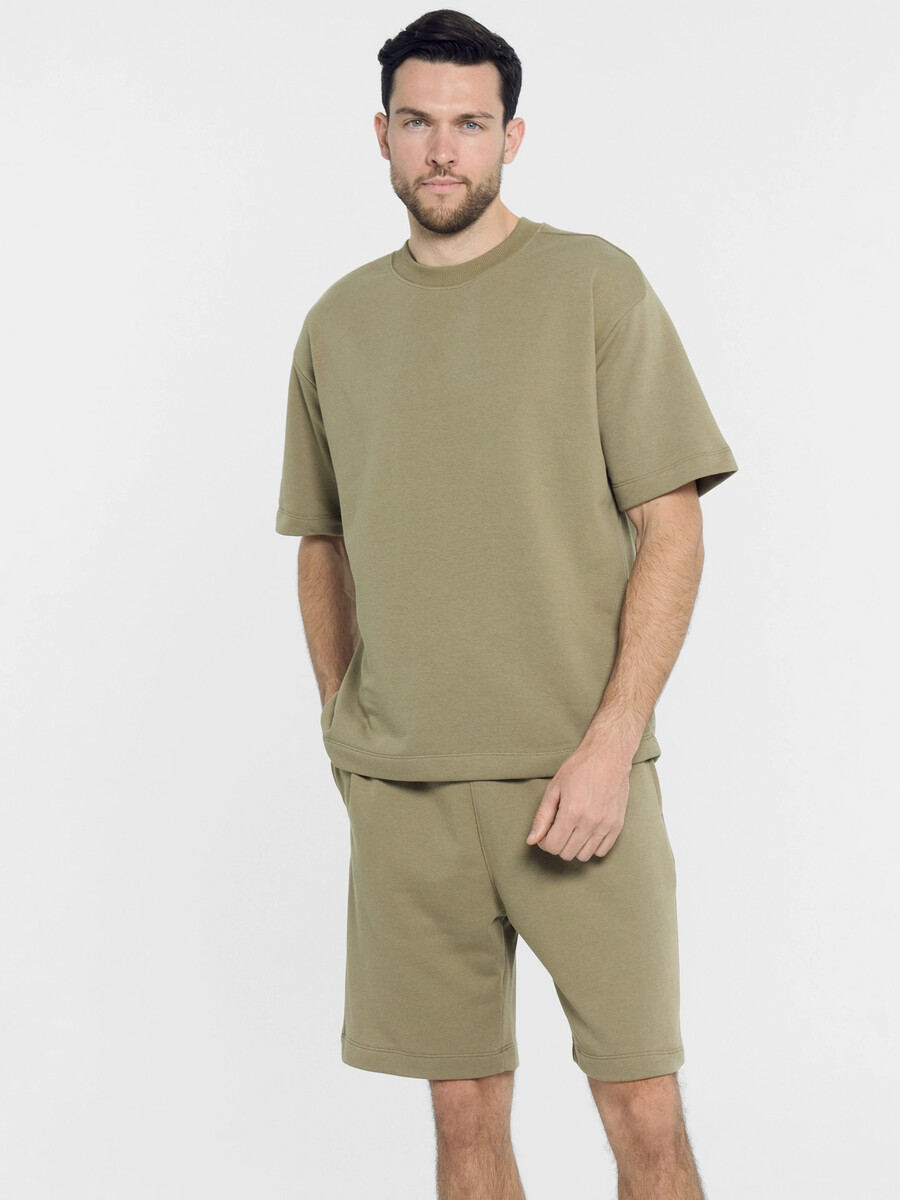 Комплект мужской (футболка, шорты) Mark Formelle, размер 46, цвет хаки 011023882 - фото 3