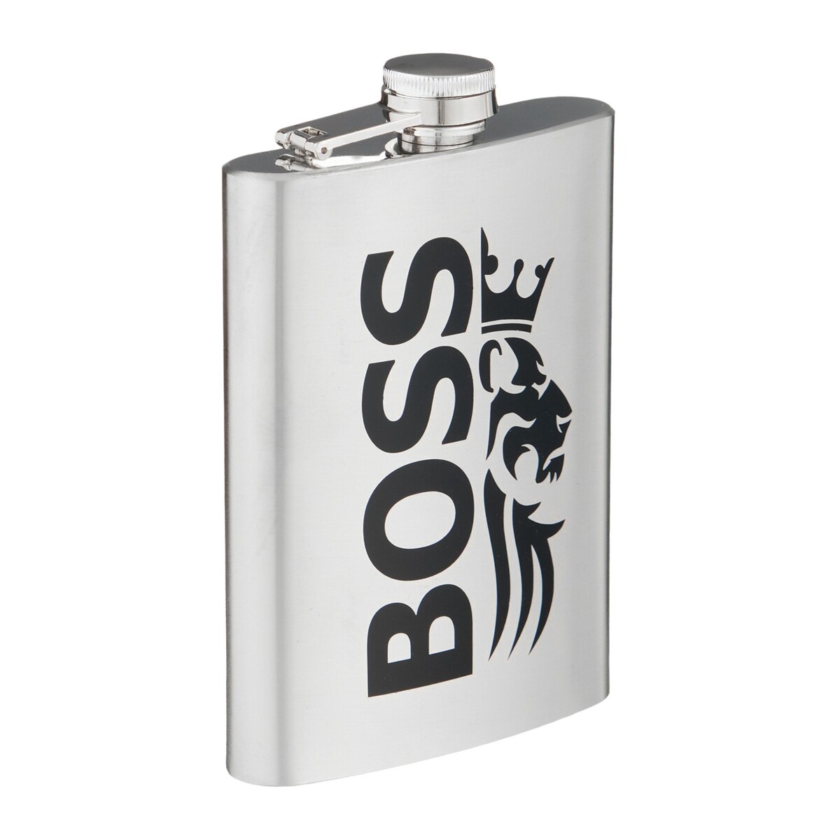 

Фляжка boss, нержавеющая сталь, 240 мл, 8 oz, Серебристый