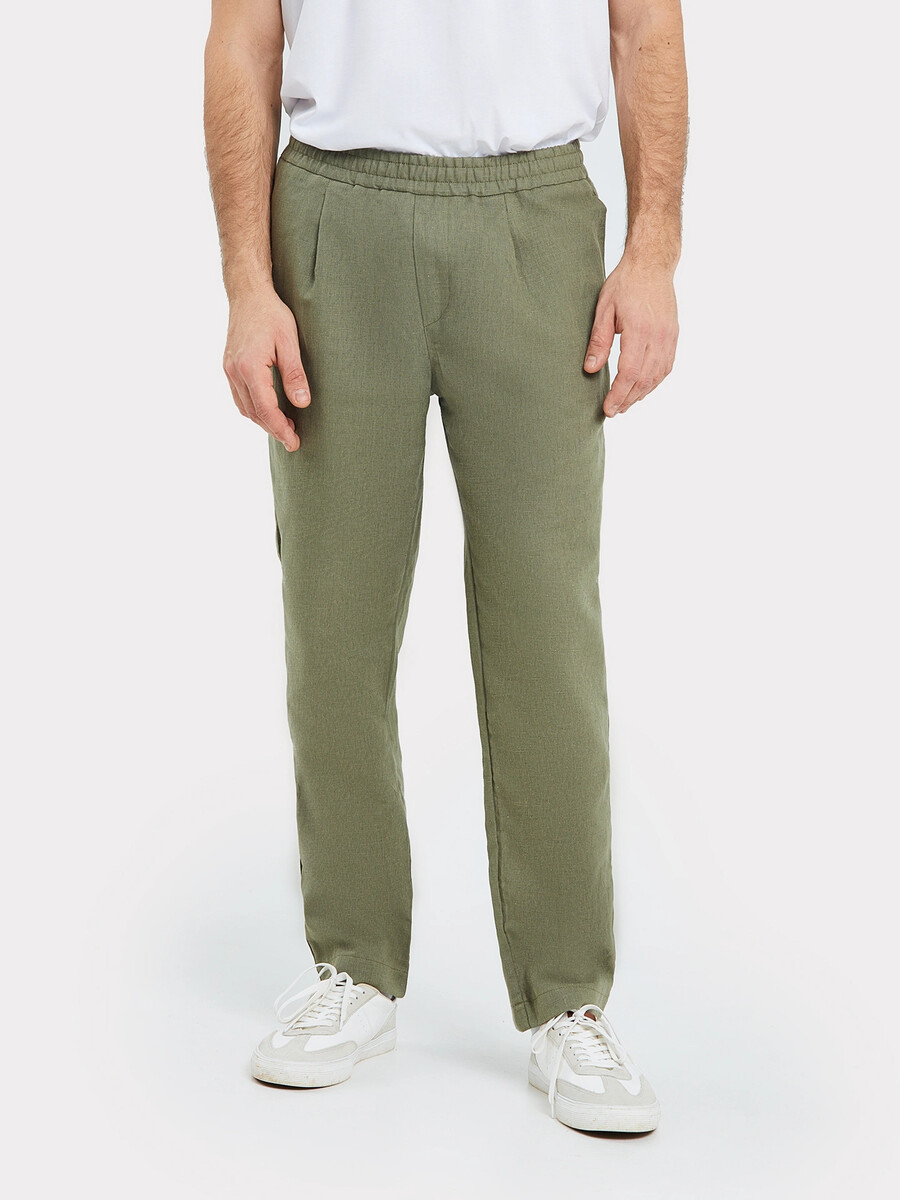 Брюки мужские оливково-зеленые из хлопка и льна брюки для мальчиков бежевые из льна и хлопка