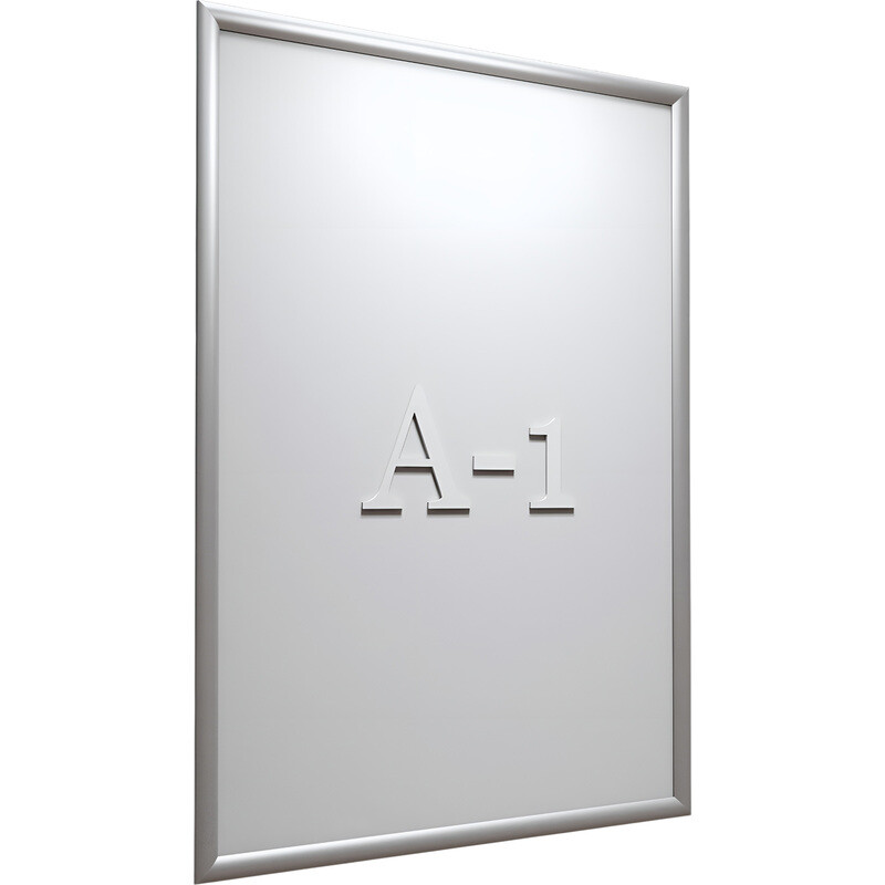 

Рамка настенная с клик-профилем 25 мм А1 Attache серебристая