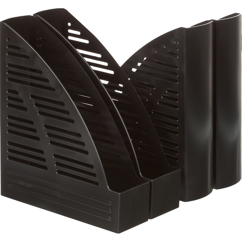 

Лоток вертикальный для бумаг 70 мм Attache пластиковый черный (4 штуки в упаковке)