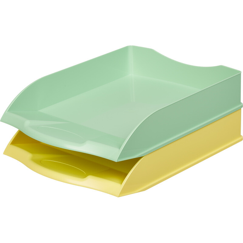 

Лоток горизонтальный для бумаг Attache Selection пластиковый зеленый и желтый (2 штуки в упаковке)