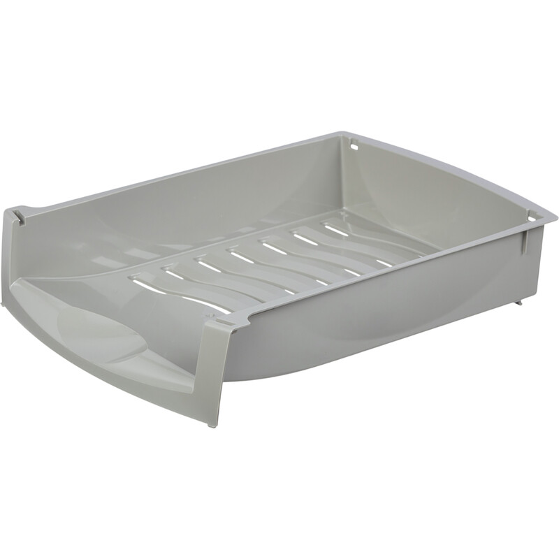 

Лоток горизонтальный для бумаг Attache Престиж пластиковый серый решетчатый