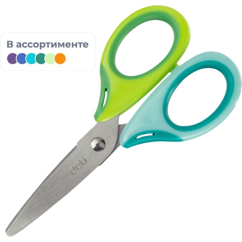 

Ножницы детские Deli E6068 Neon 135 мм универсальные тупоконечные