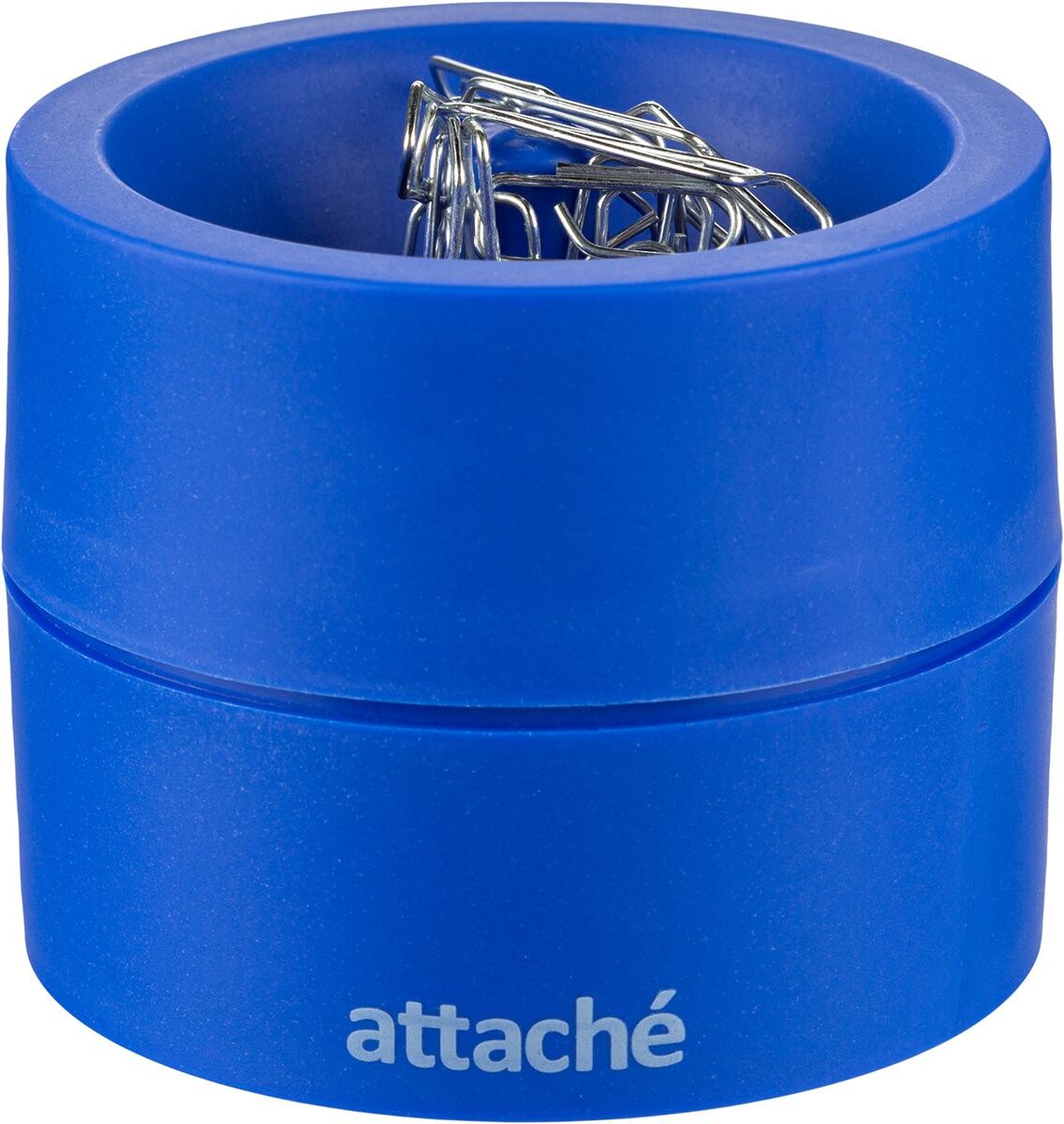 

Скрепочница магнитная attache, груглая, цвет синий