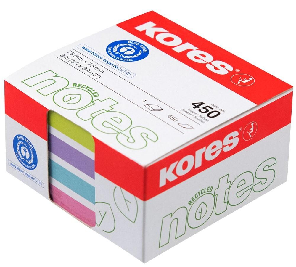 

Стикеры kores cubo пастельный бум.для зам. 75х75 450л в карт кор 4цв 47463