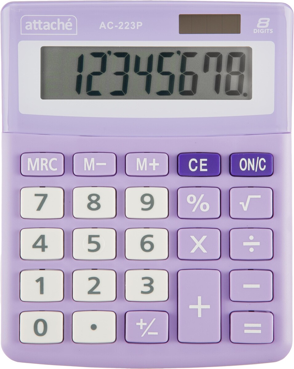 

Калькулятор настольный комп attache, aс-223p,8р,дв. пит, фиолет,134x107x34