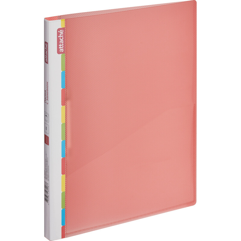 

Папка с зажимом Attache Diagonal А4 0.6 мм красная (до 150 листов)