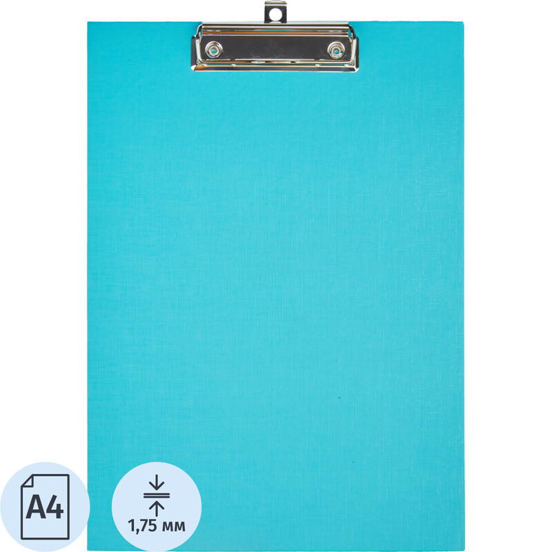 

Папка-планшет с зажимом Комус A4 бирюзовая